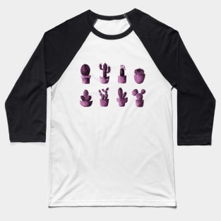 One cactus six cacti in pink Baseball T-Shirt